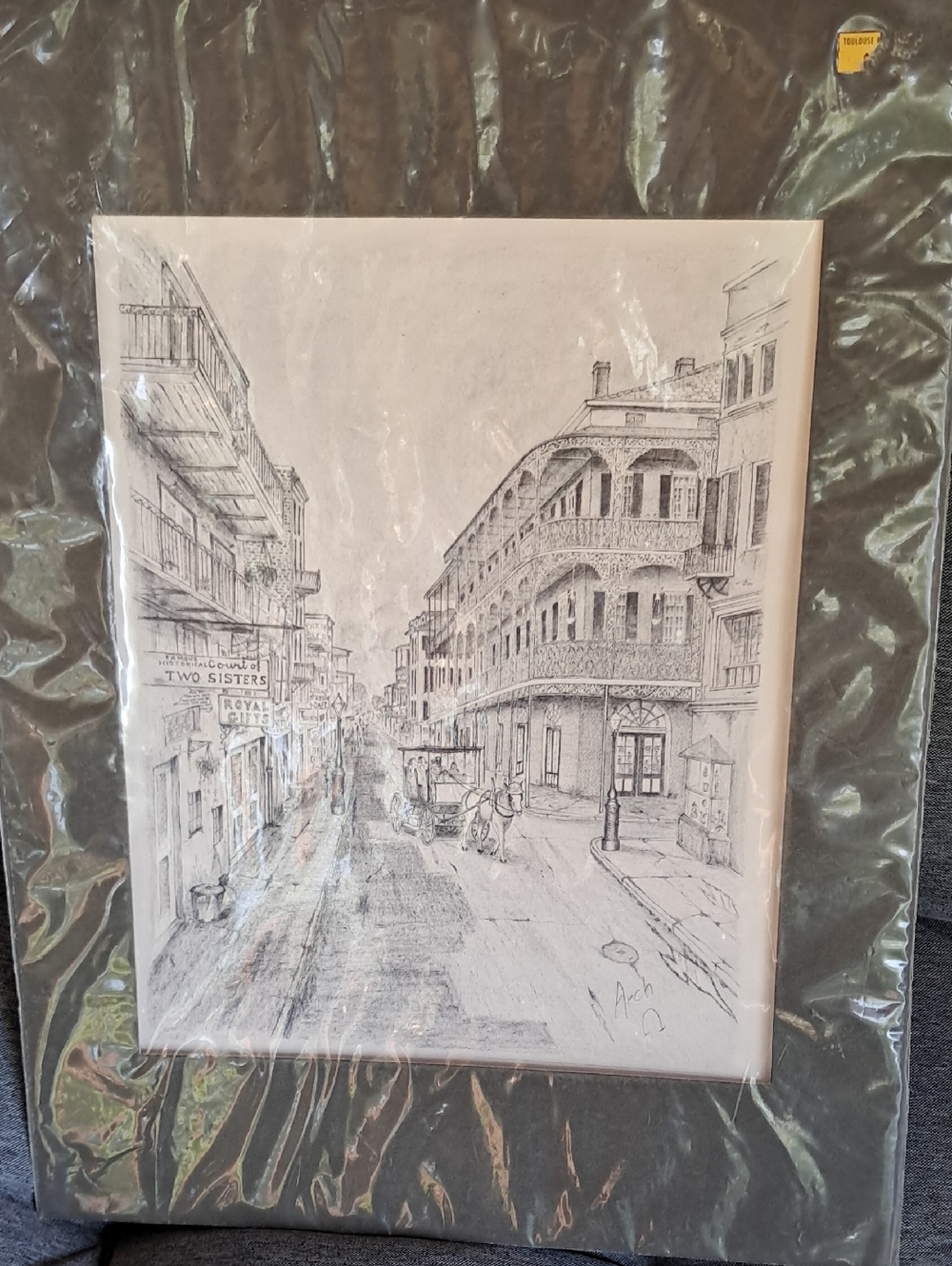 Royal Street New Orleans Sketch Print Archie C. Boyd 1978 Signed